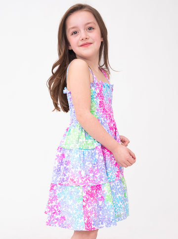 Ivy Dress in Rainbow Floral