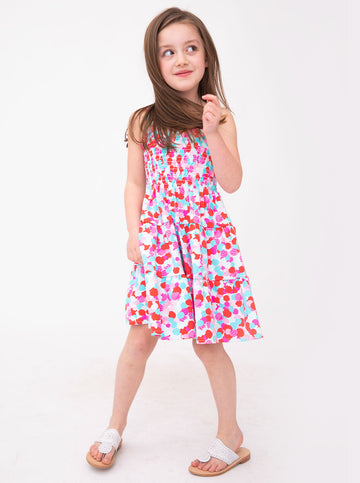 Ivy Dress in Hidden Shells in Poppy