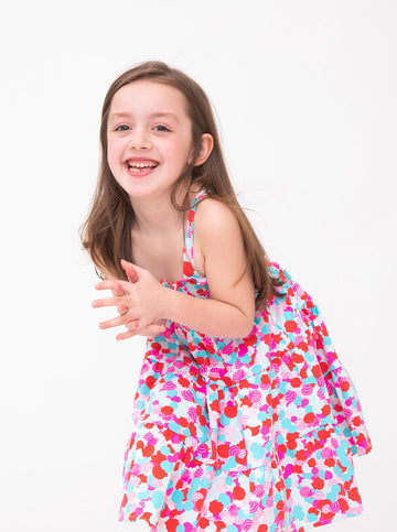 Ivy Dress in Hidden Shells in Poppy