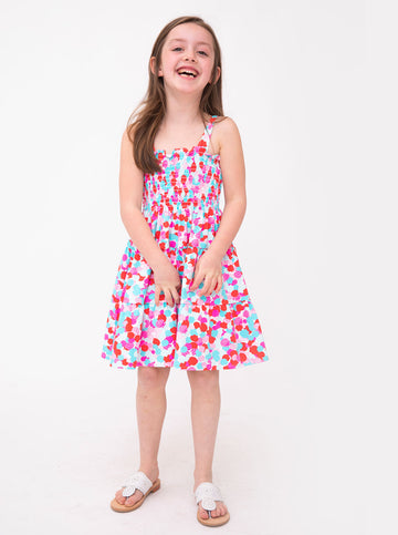 Ivy Dress in Hidden Shells in Poppy