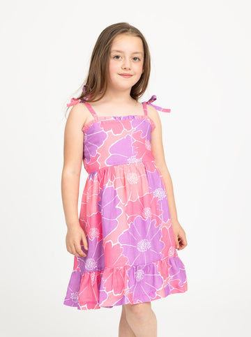 Bea Dress in Glowing Gardenia Pink