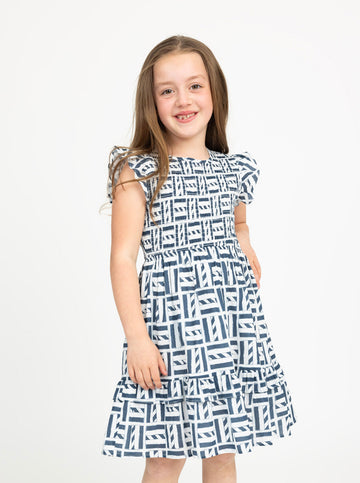 Girl's Julia Dress in Cape Cod Navy
