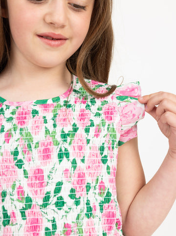 Girl's Julia Dress in Rosebud Pink