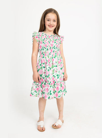 Girl's Julia Dress in Rosebud Pink