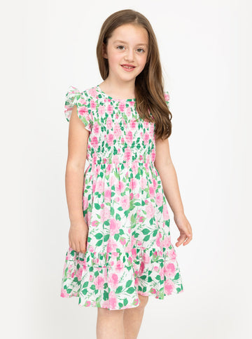 Girl's Julia Dress in Rosebud Pink