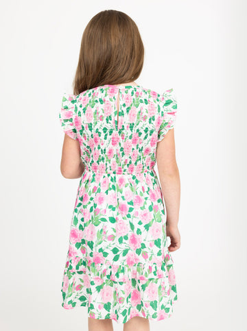 Girl's Julia Dress in Rosebud Pink