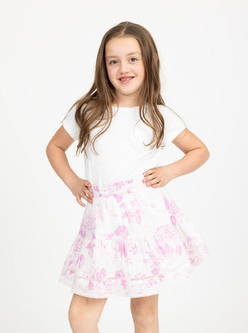 Girls Maggie Skirt in Flowers for Evelyn Blossom