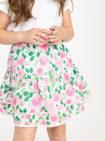 Girls Maggie Skirt in Rosebud Pink