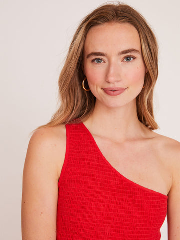 Bianca Dress in Solid Poppy