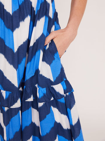 Holly Dress in Ocean Waves Blue