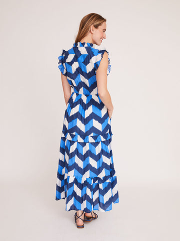 Holly Dress in Ocean Waves Blue