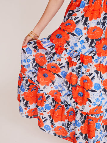 Holly Dress in Vintage Bouquet Poppy