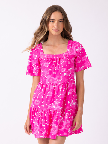 La Ville Lauren in Retro Floral Paradise Pink
