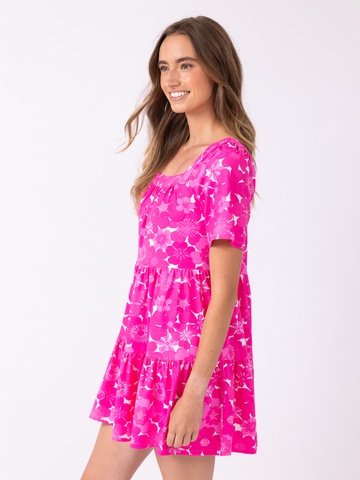 La Ville Lauren in Retro Floral Paradise Pink