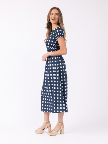 Elizabeth in Gingham Navy
