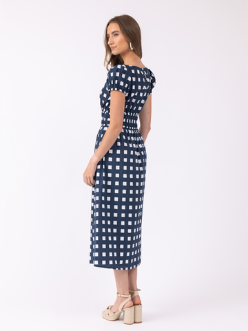 Elizabeth in Gingham Navy