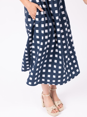Elizabeth in Gingham Navy