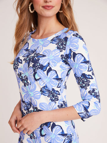 Bimini Dress in Spring Fling Marine Blue