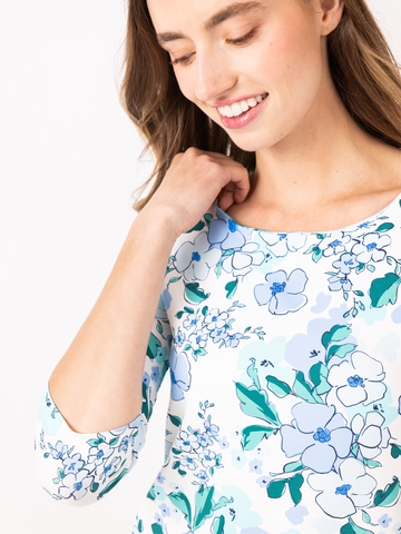 Bimini Dress in Spring Meadow Bluebell