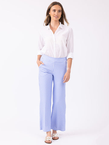 Hillary Pant in Garden Gingham Bluebell