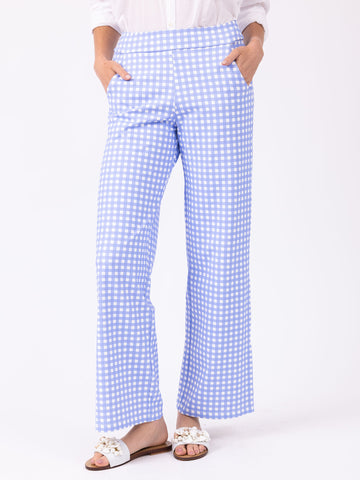 Hillary Pant in Garden Gingham Bluebell