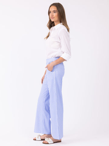 Hillary Pant in Garden Gingham Bluebell