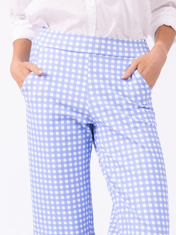 Hillary Pant in Garden Gingham Bluebell