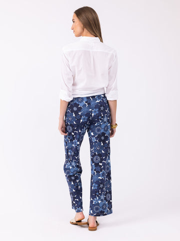Hillary Pant in Retro Floral Monomoy