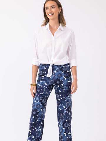 Hillary Pant in Retro Floral Monomoy