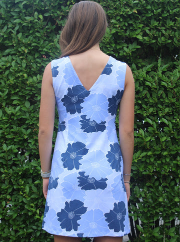 Paradise Dress in Glowing Gardenia Blue