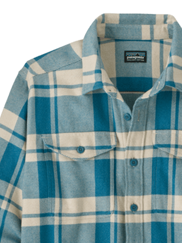 Men's Fjord Flannel Shirt in Powder: Glacial Blue