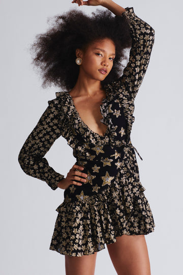 Findlay Wrap Dress in Black