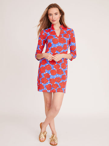 Charleston Dress in Bold Bouquet Poppy