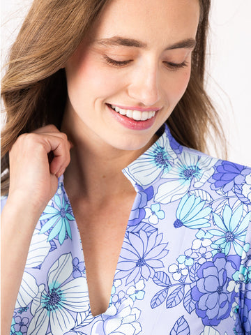 Charleston Dress in June Blooms Regatta