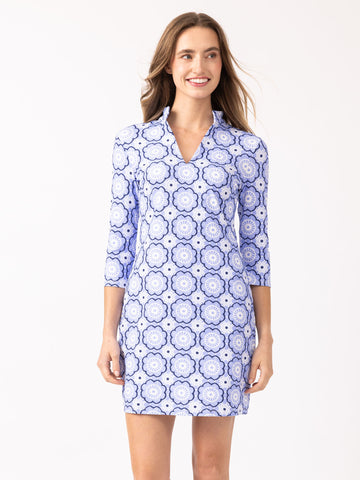 Charleston Dress in Roselle Regatta