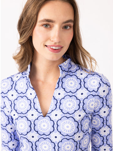 Charleston Dress in Roselle Regatta