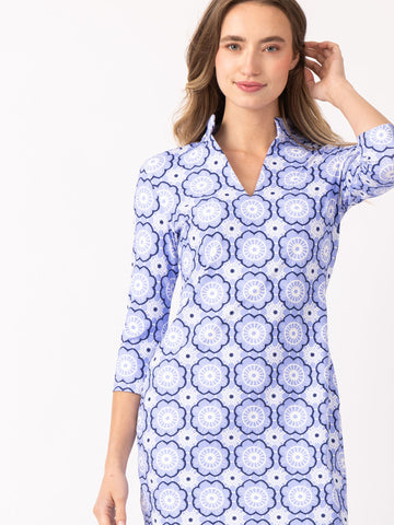 Charleston Dress in Roselle Regatta