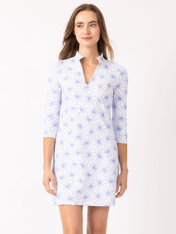 Charleston Dress in Shoreline Petals Regatta