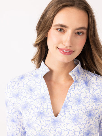Charleston Dress in Shoreline Petals Regatta