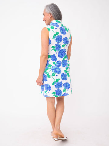 MAHI Sleeveless Tunic Dress - Hydrangea Walk in Blue MAHI GOLD MAHI Sleeveless Tunic Dress - Hydrangea Walk in Blue MAHI GOLD