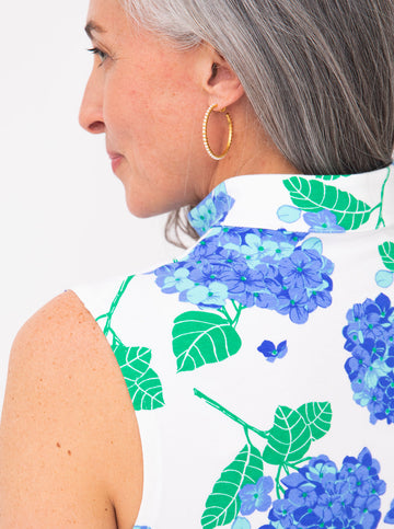 MAHI Sleeveless Tunic Dress - Hydrangea Walk in Blue MAHI GOLD MAHI Sleeveless Tunic Dress - Hydrangea Walk in Blue MAHI GOLD