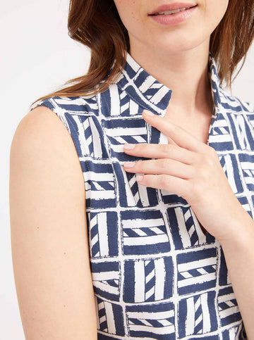 MAHI Sleeveless Tunic Dress - Cape Cod in Navy