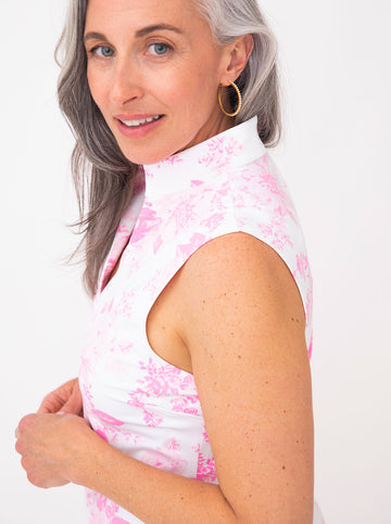 Schooner Dress in Flowers For Evelyn in Blossom