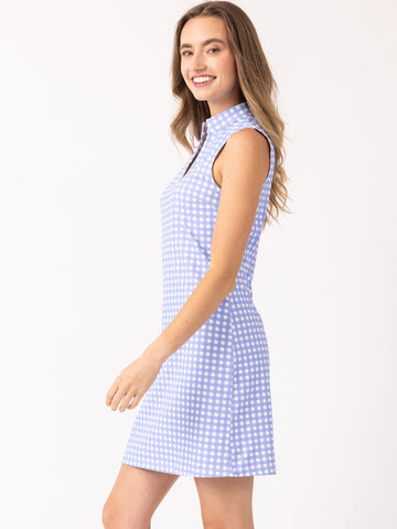 Schooner in Garden Gingham Bluebell