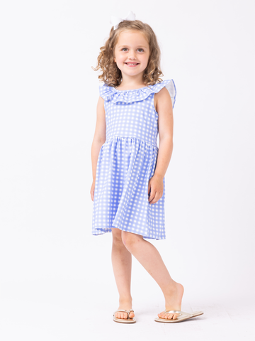 Amelia in Garden Gingham Bluebell