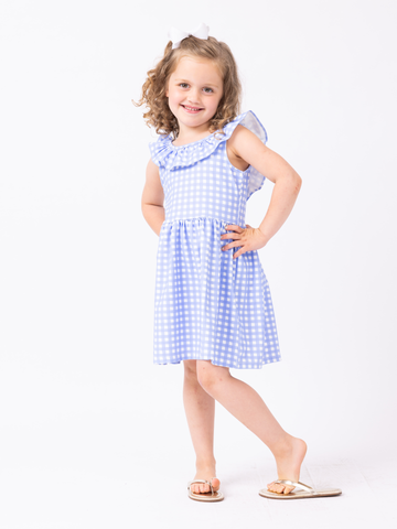 Amelia in Garden Gingham Bluebell