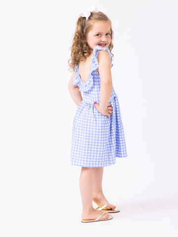 Amelia in Garden Gingham Bluebell
