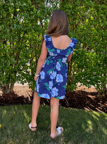 Amelia Dress in Hydrangea Walk in Regatta