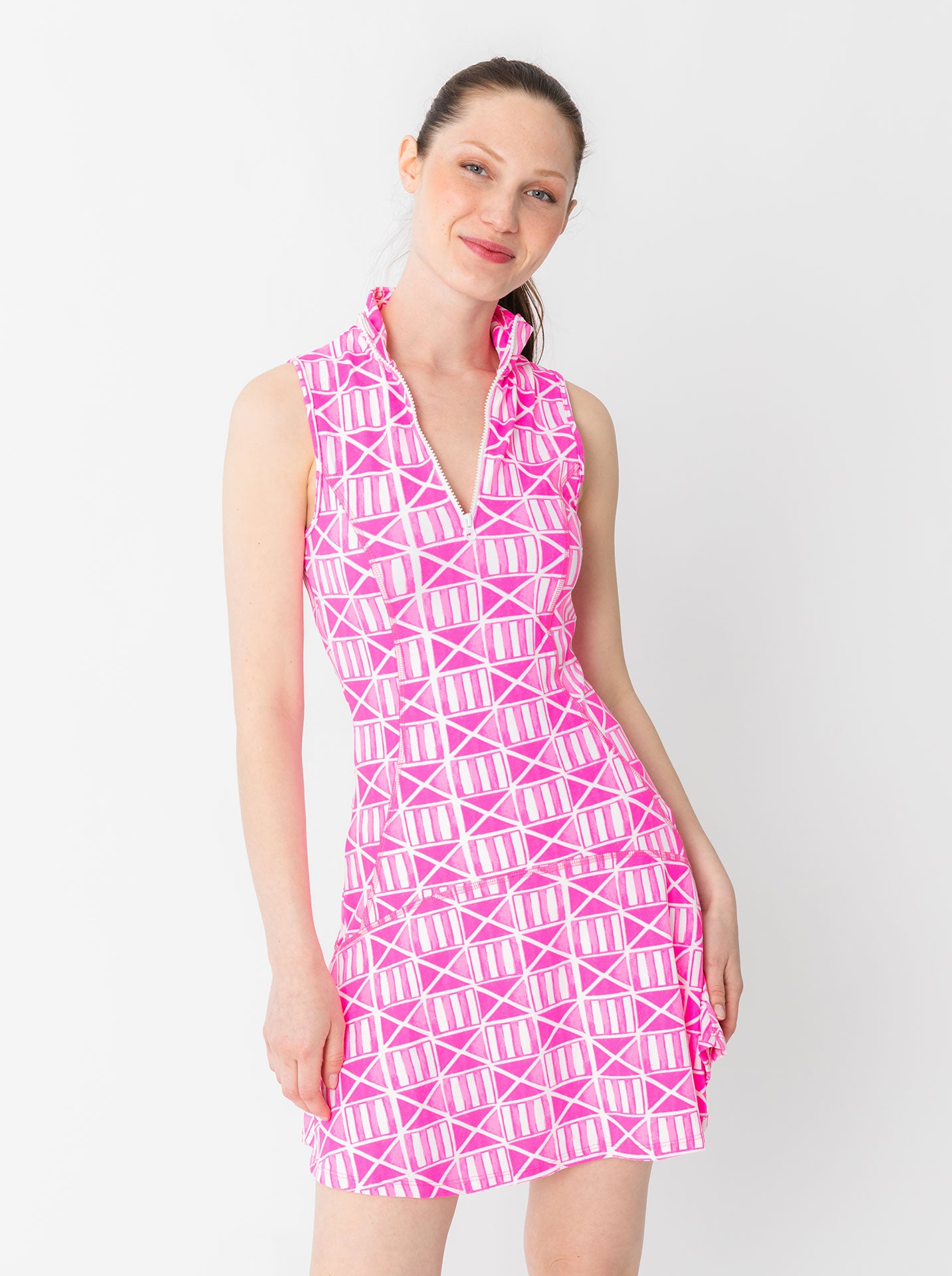 Court Dress in MAHI GOLD in Pink