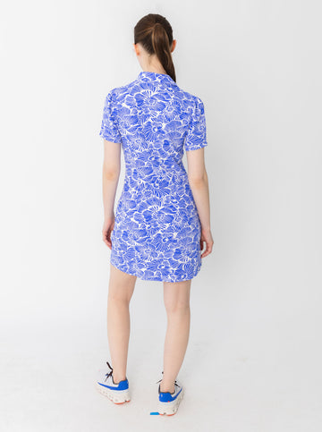 Bars Polo Dress - Secret Garden in Regatta